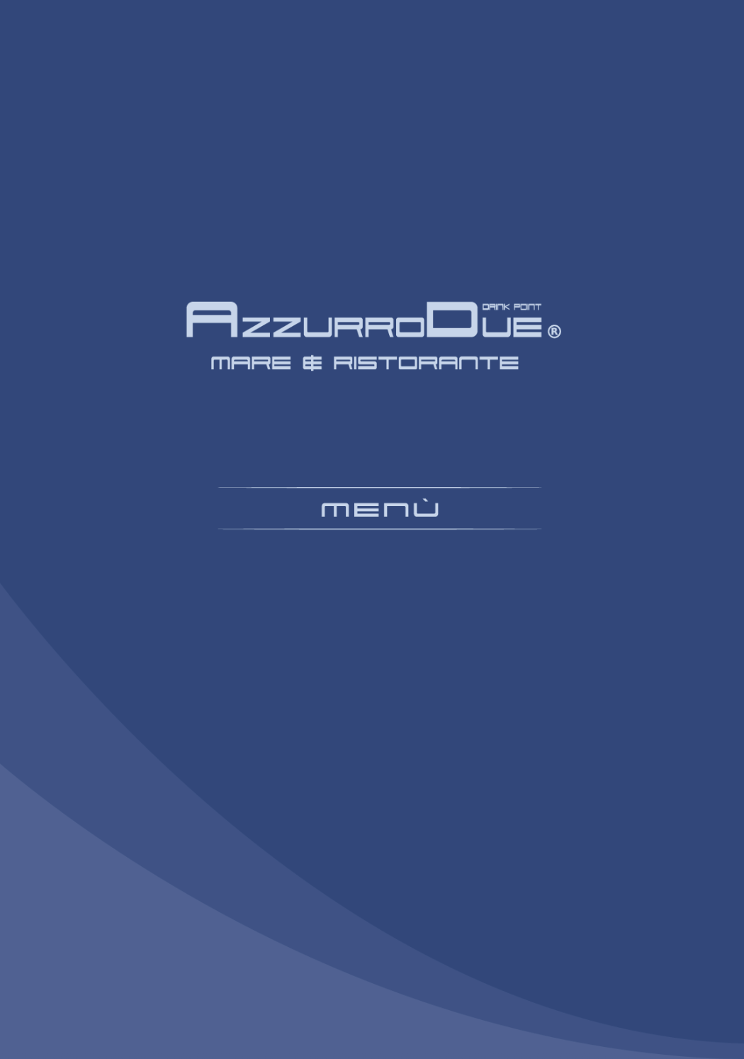 menu italiano azzurrodue